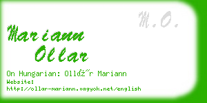 mariann ollar business card